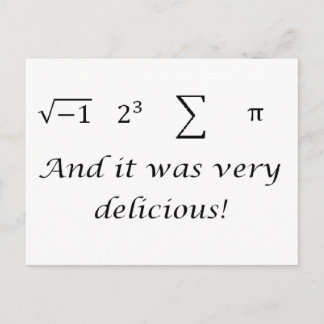 Postal Me comí una camiseta.