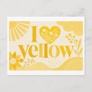 Postal "Me [Corazón] Amarillo"