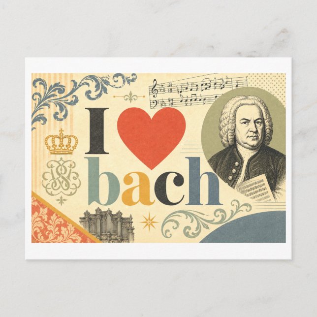 Postal "Me [Corazón] Bach" (Anverso)