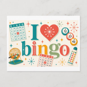 Postal "Me [Corazón] Bingo"