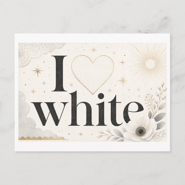 Postal "Me [Corazón] Blanco" (Anverso)