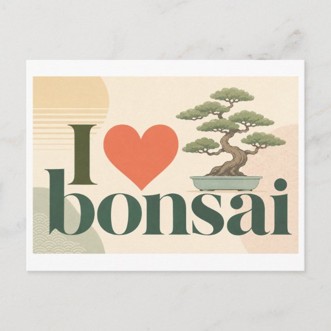 Postal "Me [Corazón] Bonsái" (Anverso)