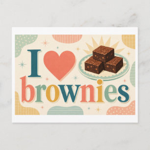Postal "Me [Corazón] Brownies"