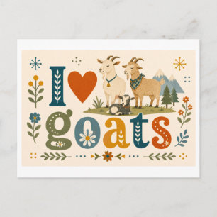 Postal "Me [Corazón] Cabras"