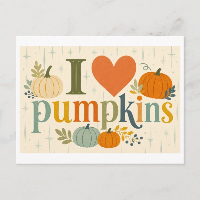 Postal "Me [Corazón] Calabazas" (Anverso)