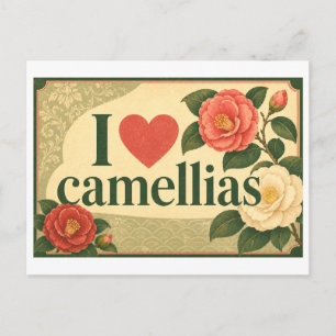 Postal "Me [Corazón] Camelias"