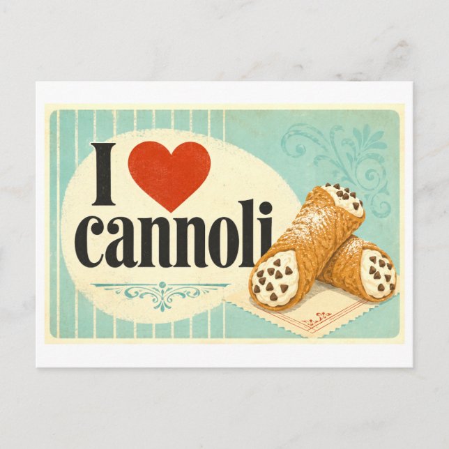 Postal "Me [Corazón] Cannoli" (Anverso)