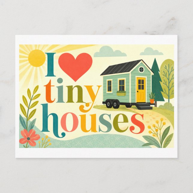 Postal "Me [Corazón] Casas Pequeñas" (Anverso)