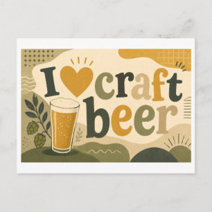Postal "Me [Corazón] Cerveza Artesanal"