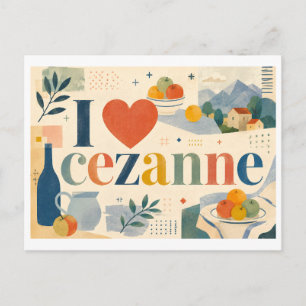 Postal "Me [Corazón] Cezanne"