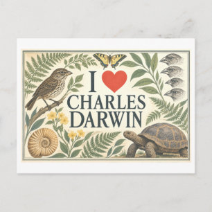 Postal "Me [Corazón] Charles Darwin"