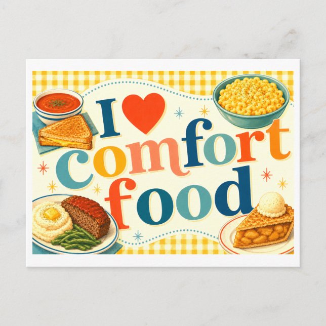 Postal "Me [Corazón] Comida Casera" (Anverso)