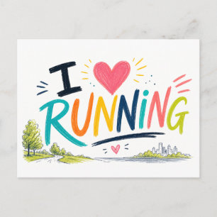 Postal "Me [Corazón] Correr"