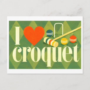 Postal "Me [Corazón] Croquet"