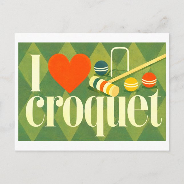 Postal "Me [Corazón] Croquet" (Anverso)