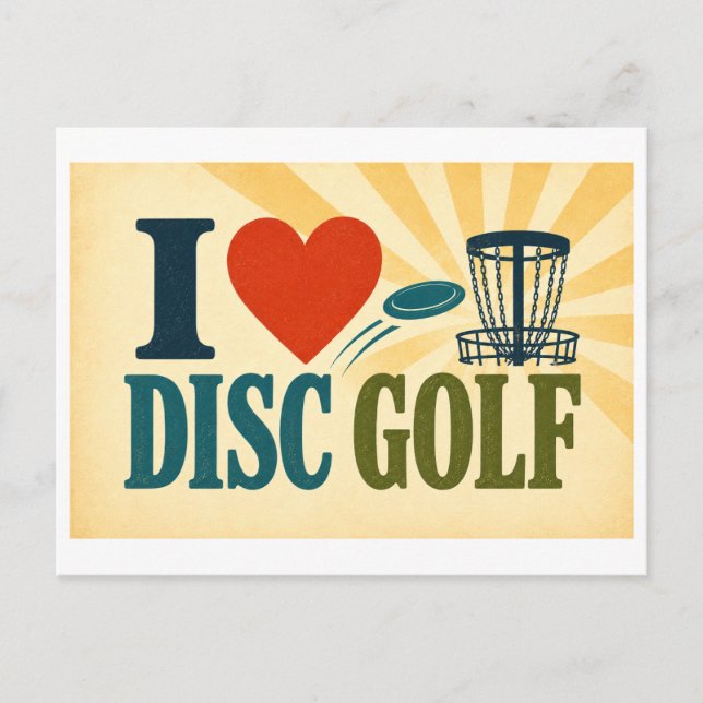 Postal "Me [Corazón] Disc Golf" (Anverso)