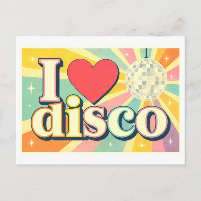 Postal "Me [Corazón] Disco" (Anverso)