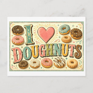 Postal "Me [Corazón] Donas"
