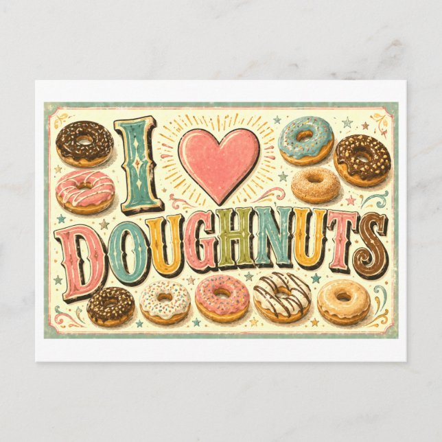 Postal "Me [Corazón] Donas" (Anverso)