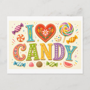 Postal "Me [Corazón] Dulces"