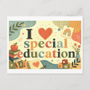 Postal "Me [Corazón] Educación Especial"
