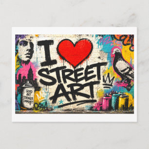Postal "Me [Corazón] el Arte Callejero"
