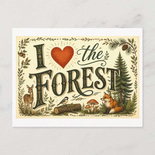 Postal Me [Corazón] el Bosque (Anverso)
