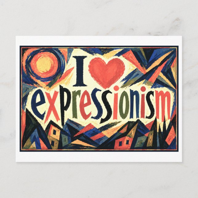 Postal "Me [Corazón] el Expresionismo" (Anverso)