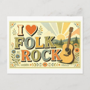 Postal "Me [Corazón] el folk rock"