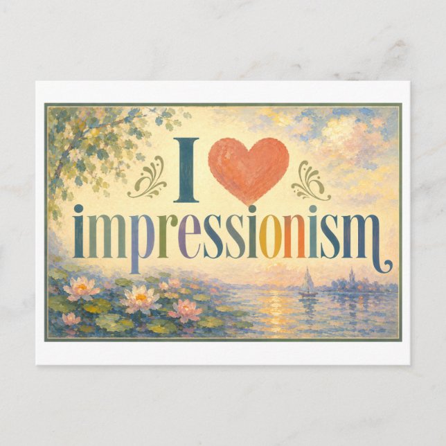 Postal "Me [Corazón] el Impresionismo" (Anverso)