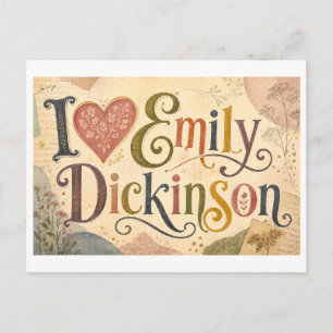 Postal "Me [Corazón] Emily Dickinson"