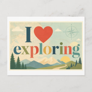 Postal "Me [Corazón] Explorar"