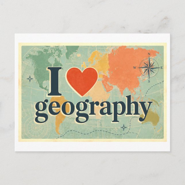 Postal "Me [Corazón] Geografía" (Anverso)