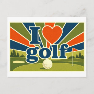 Postal "Me [Corazón] Golf"