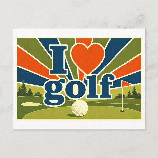 Postal "Me [Corazón] Golf" (Anverso)