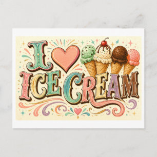Postal "Me [Corazón] Helado"