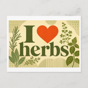 Postal "Me [Corazón] Hierbas"