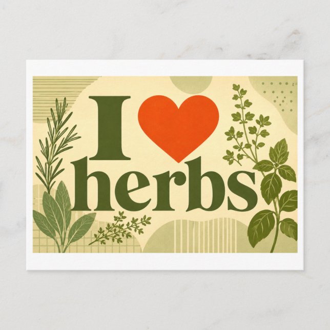 Postal "Me [Corazón] Hierbas" (Anverso)