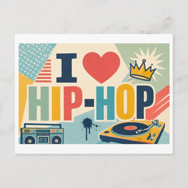Postal "Me [Corazón] Hip-Hop" (Anverso)