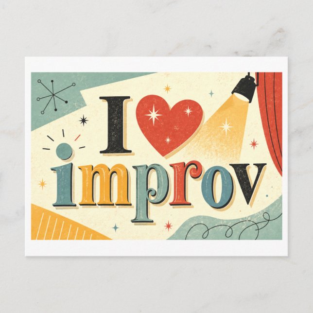 Postal "Me [Corazón] Improv" (Anverso)
