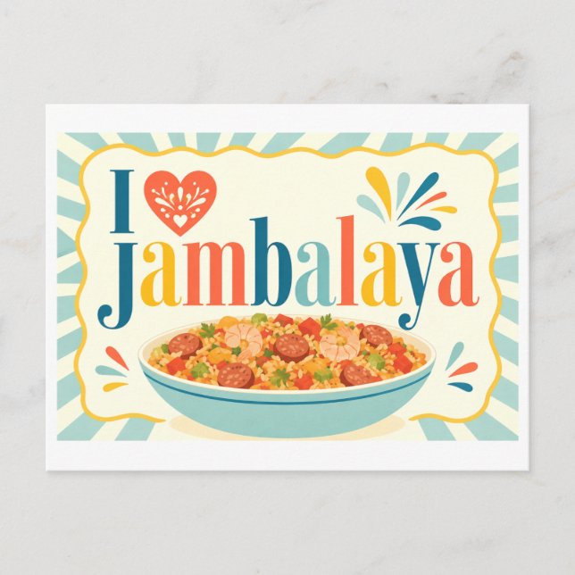 Postal "Me [Corazón] Jambalaya" (Anverso)