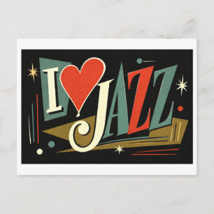 Postal "Me [Corazón] Jazz"