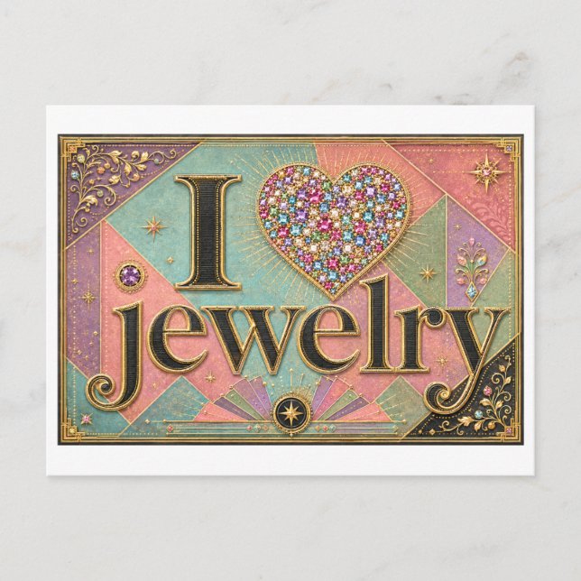 Postal "Me [Corazón] Joyas" (Anverso)