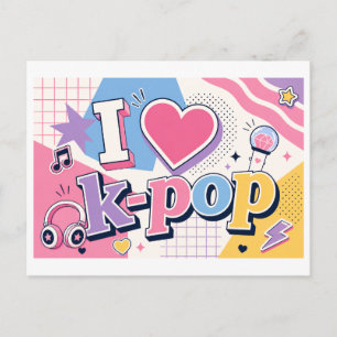 Postal "Me [Corazón] K-Pop"