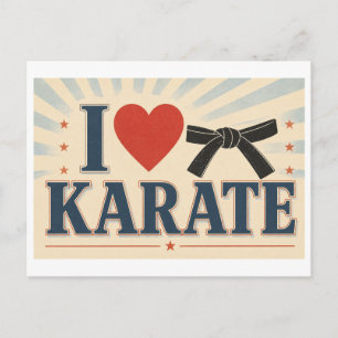 Postal "Me [Corazón] Karate"