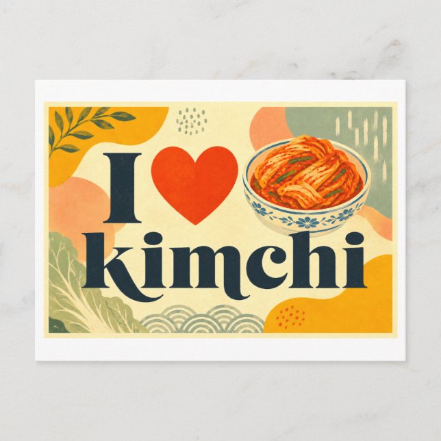Postal "Me [Corazón] Kimchi" (Anverso)