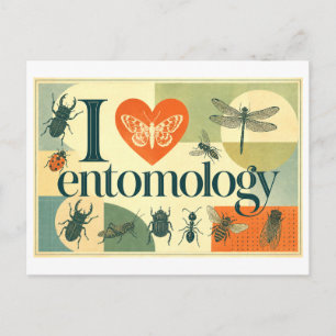 Postal "Me [Corazón] la Entomología"