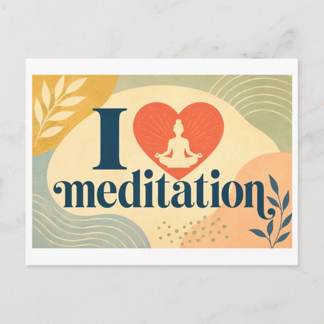Postal "Me [Corazón] la Meditación" (Anverso)