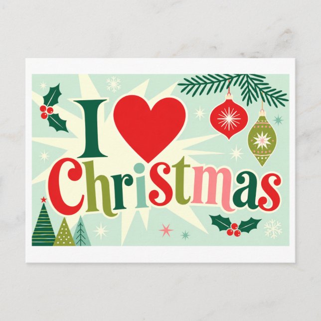 Postal "Me [Corazón] la Navidad" (Anverso)