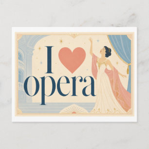 Postal "Me [Corazón] la ópera"